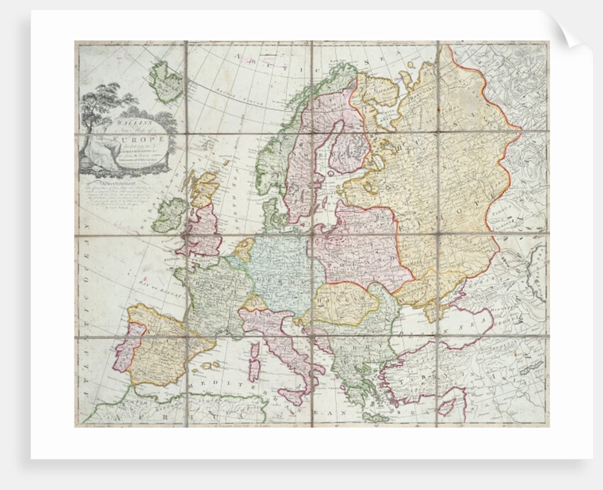 Wallis's New Map of Europe Divided into its Empires Kingdoms...', 1789 by English School
