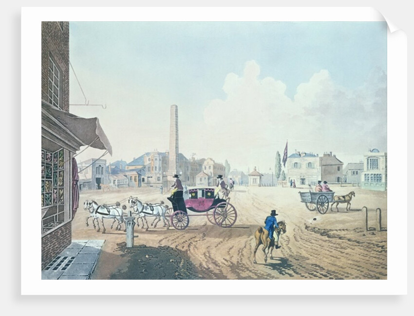 View of London No.2, Entrance of St. George's Road, or the Obelisk Turnpike, with a View of the Royal Circus by English School