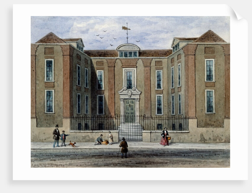 An Ancient Mansion, called Pitchett Hall, South Side of Union St., Southward, 1828 by Thomas Hosmer Shepherd