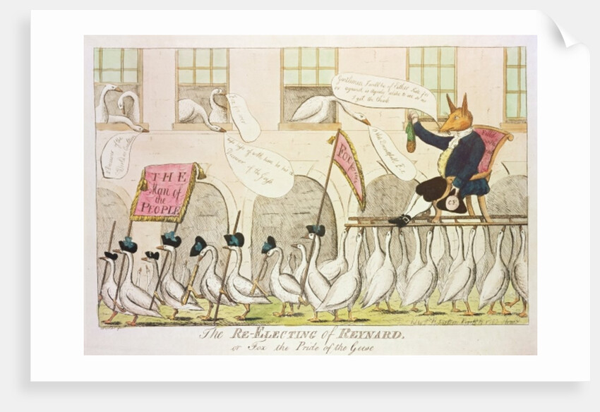The Re-Electing of Reynard, or Fox the Pride of the Geese, 1783 by English School