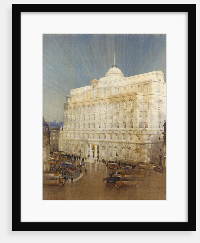 Architectural design for the Headquarters of the Midland Bank, Poultry, London by John A. & Saunders Charles Gotch