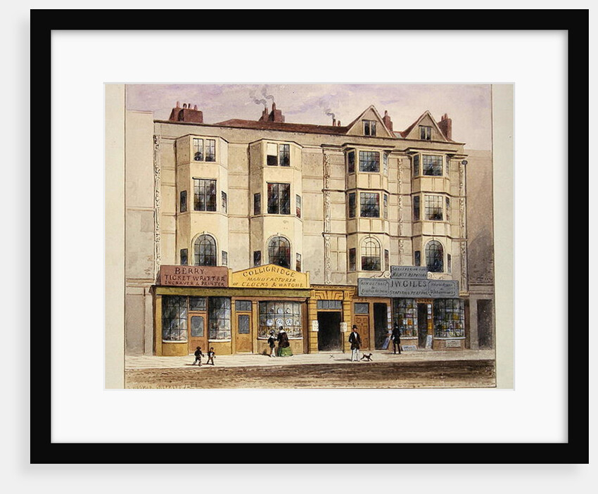 An old House called the Half Moon Tavern, on the West side of Aldersgate Street, 1852 by Thomas Hosmer Shepherd