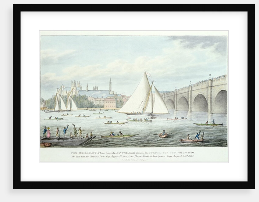 View of Westminster and the Bridge, with a Sailing Match, 1830 by English School