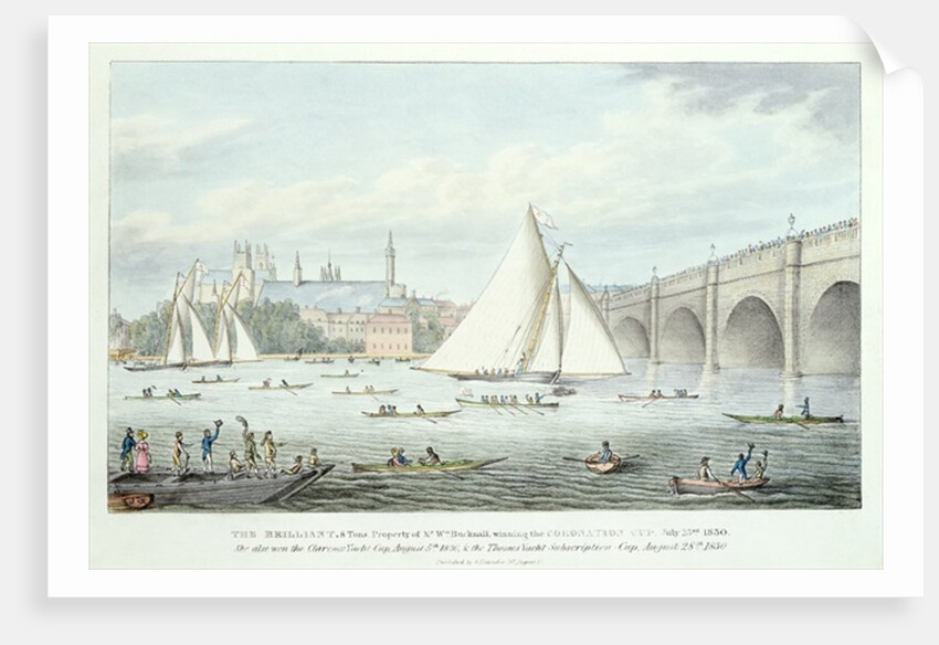 View of Westminster and the Bridge, with a Sailing Match, 1830 by English School