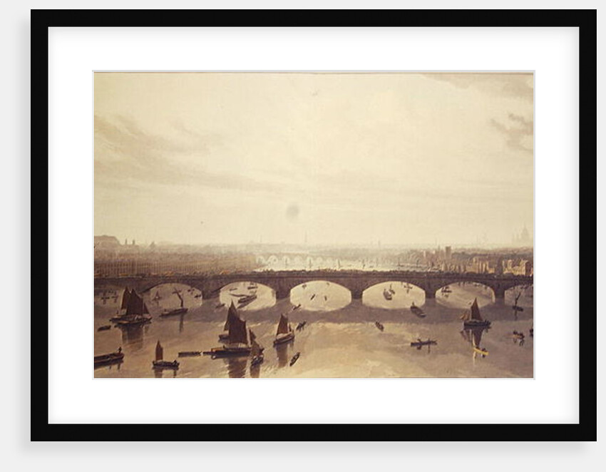 View of the Bridge now building over the Thames at Vauxhall, 1810 by W Daniel