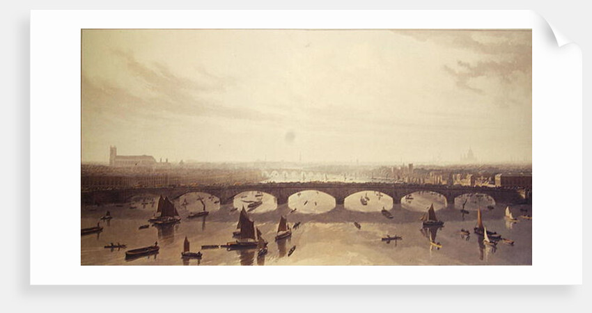 View of the Bridge now building over the Thames at Vauxhall, 1810 by W Daniel