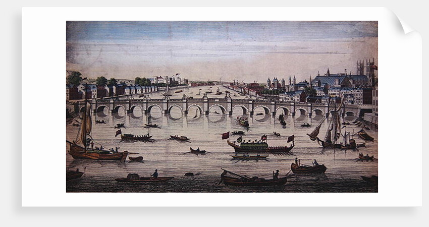Westminster Bridge, looking westward. by John Boydell