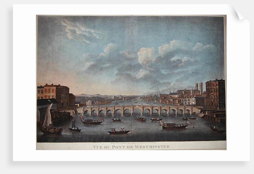 Vue du Pont de Westminster, looking westward by French School