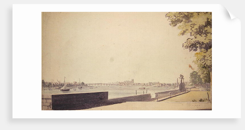 View from Somerset House Garden, looking towards Westminster Bridge, 1756 by Paul Sandby