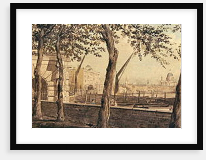View of Blackfriars Bridge, from York Terrace, 1786 by English School