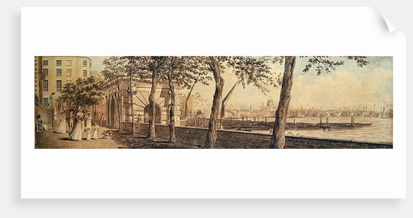 View of Blackfriars Bridge, from York Terrace, 1786 by English School