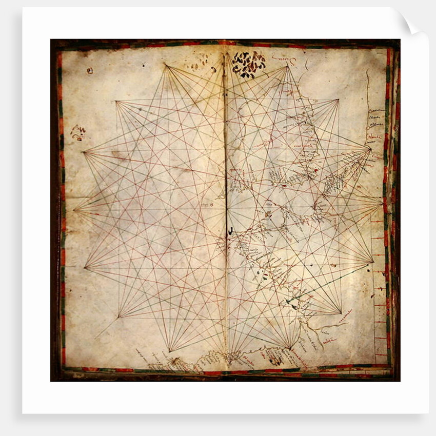 Map of the French Atlantic Coast and of England by Grazioso Benincasa