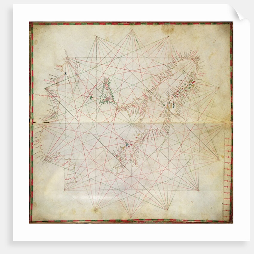 Map of the Adriatic Sea by Grazioso Benincasa