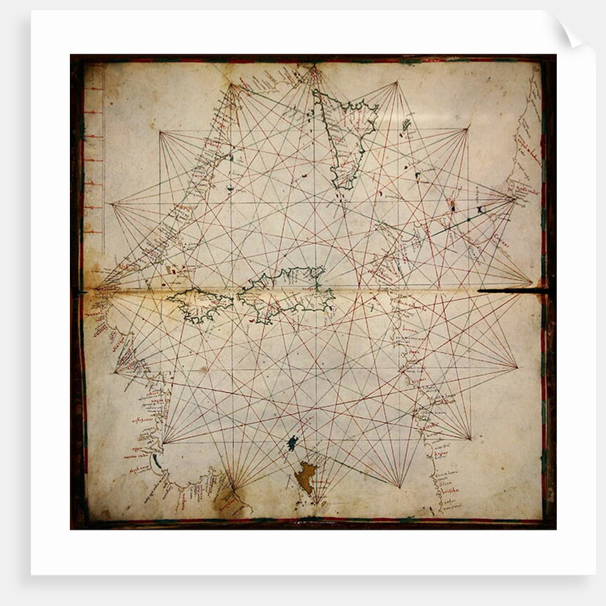 Map of the Central Mediterranean by Grazioso Benincasa