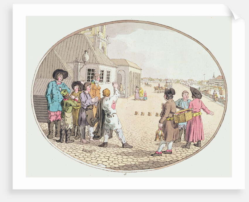 Russian Village Scene, early 19th century by John Augustus Atkinson