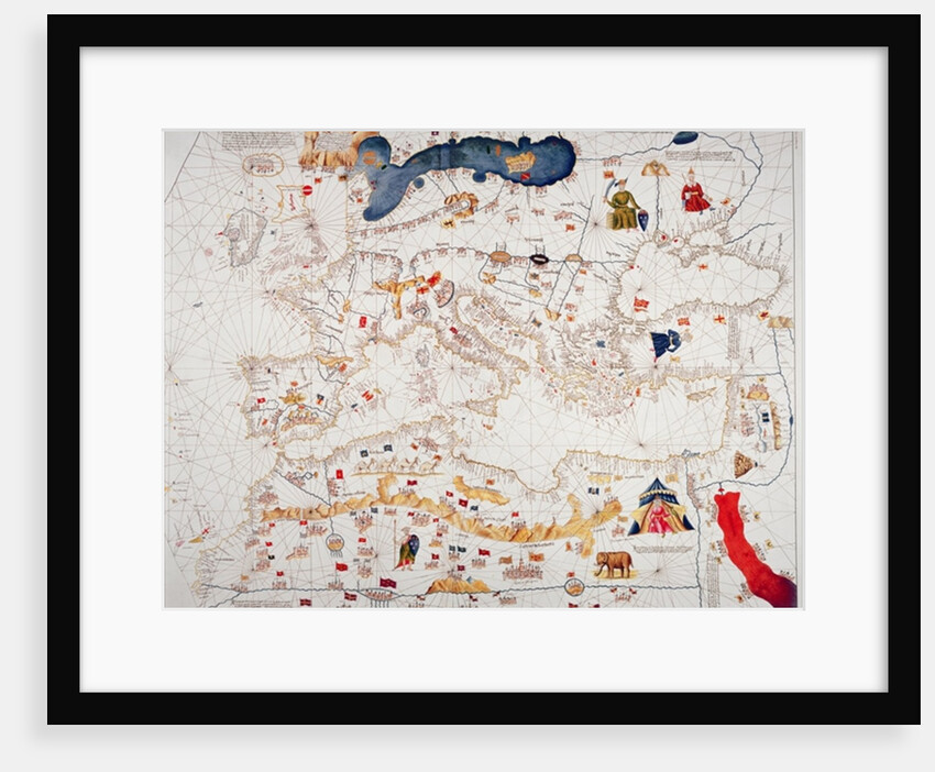 Copy of Catalan Map of Europe, North Africa and the Middle East by Abraham Cresques