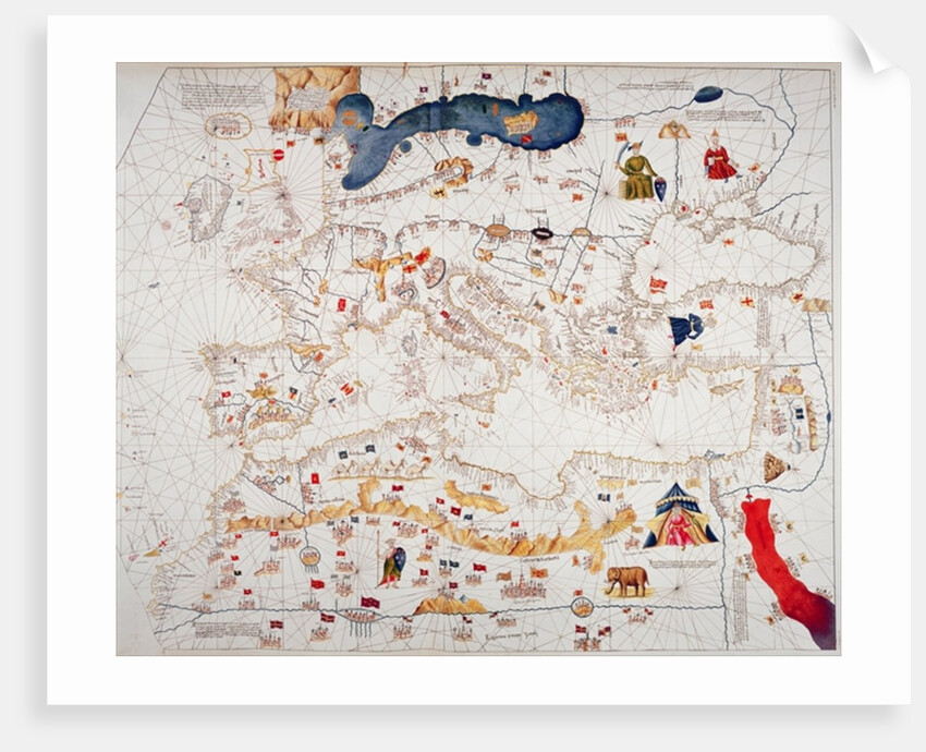 Copy of Catalan Map of Europe, North Africa and the Middle East by Abraham Cresques