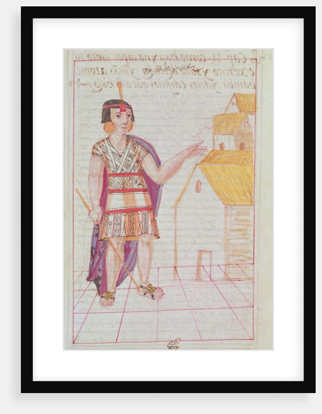 Illustration from 'Historia y Genealogia Real de los Reyes Incas del Peru, de sus hechos, costumbres, trajes y manera de Gobierno' by Spanish School