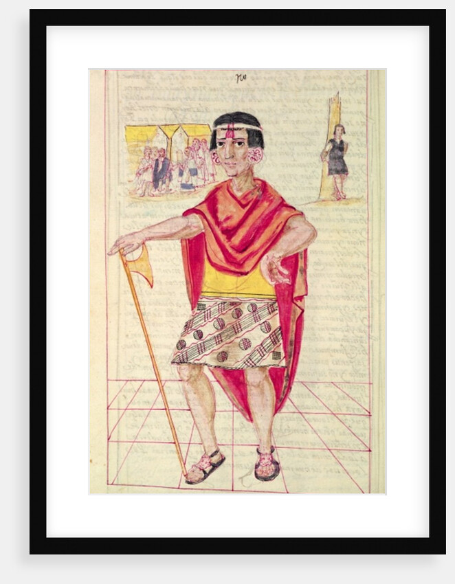 Illustration from 'Historia y Genealogia Real de los Reyes Incas del Peru, de sus hechos, costumbres, trajes y manera de Gobierno' by Spanish School