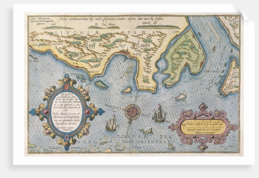 Dutch Trade map of the Baltic Sea by Dutch School