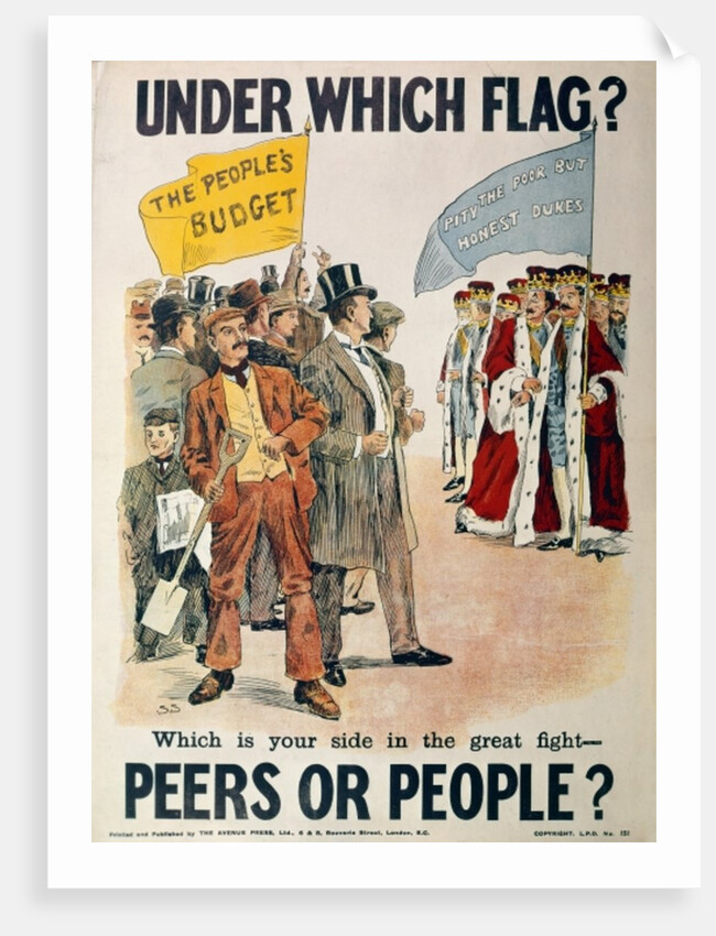 Liberal Party Poster for the British General Election of January 1910 by English School