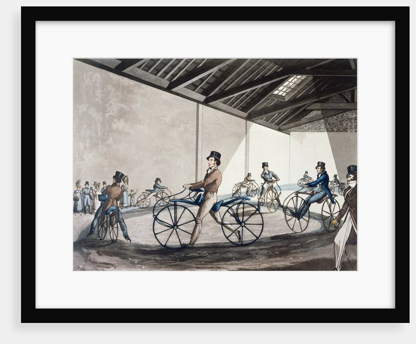 Johnson's Pedestrian Hobbyhorse Riding School, 1819 by Henry Thomas (after) Alken