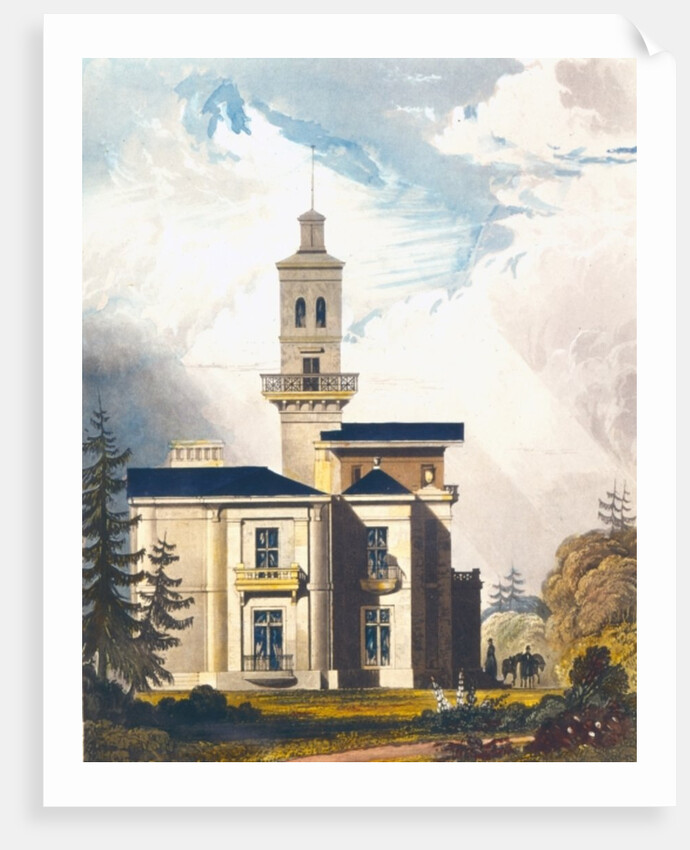 Elevation of an Italian Villa or Hunting Lodge by English School