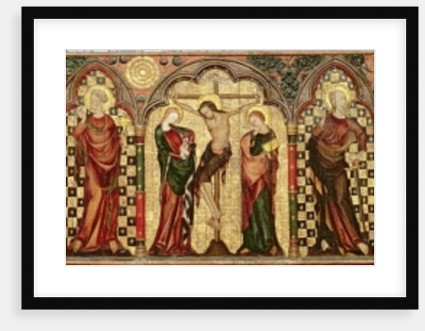 Retable depicting the Crucifixion with Eight Saints, c.1300 by English School