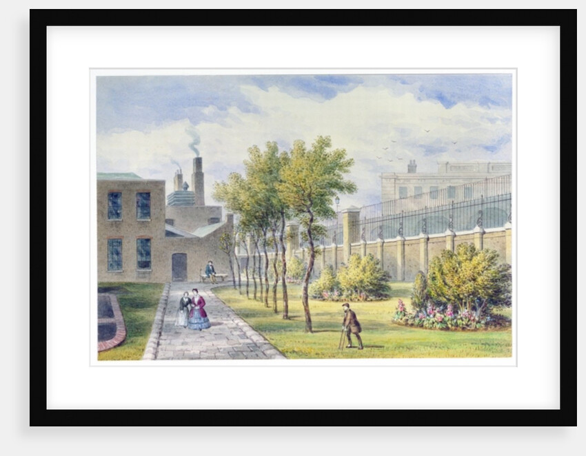 Garden of St. Thomas's Hospital, Southwark, London by Thomas Hosmer Shepherd