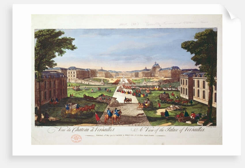 View of the Palace of Versailles, 1794 by Jacques Rigaud