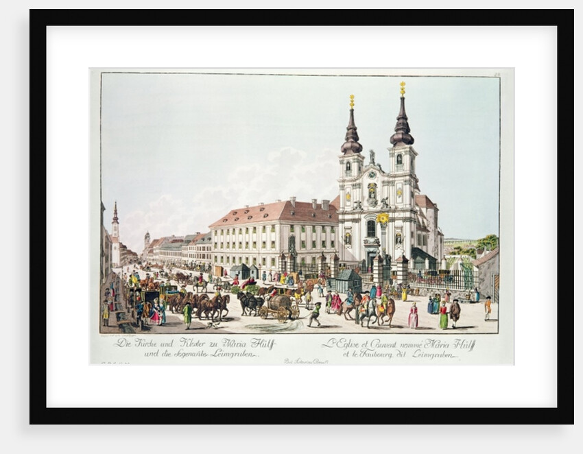 Parish Church and Convent of Mariahilf, Vienna, 1783 by Johann Ziegler