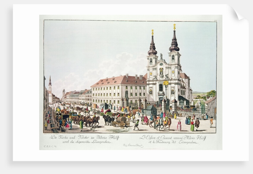 Parish Church and Convent of Mariahilf, Vienna, 1783 by Johann Ziegler