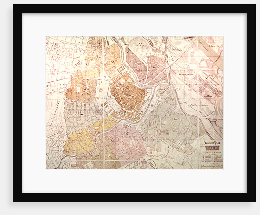 Map of Vienna. by German School