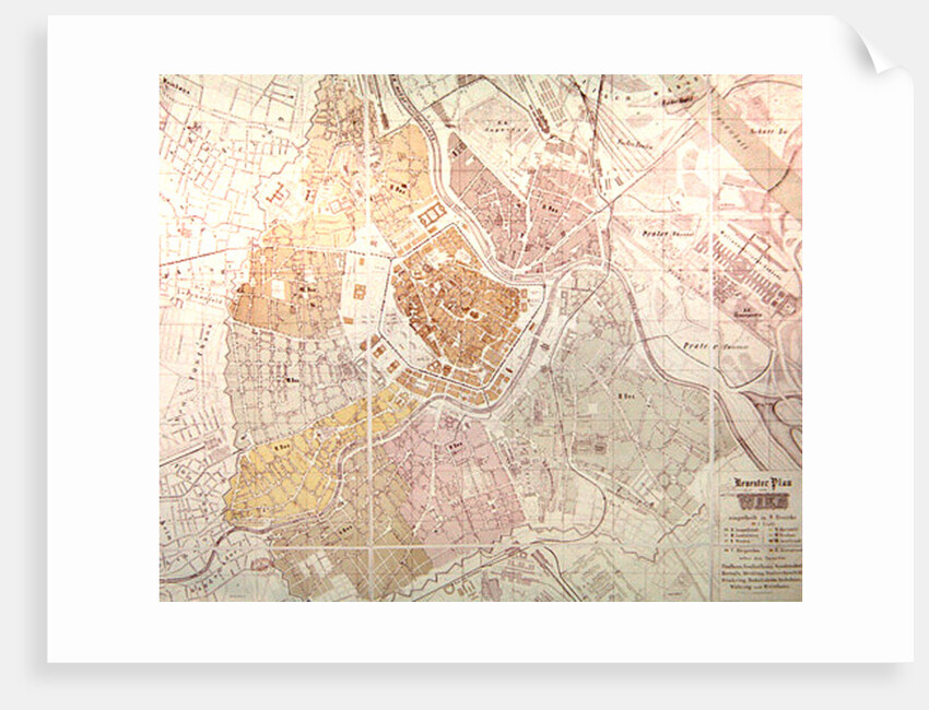 Map of Vienna. by German School