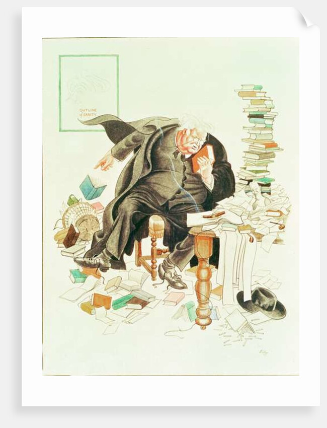 The Outline of Sanity Satirical Cartoon of G.K. Chesterton by Anonymous