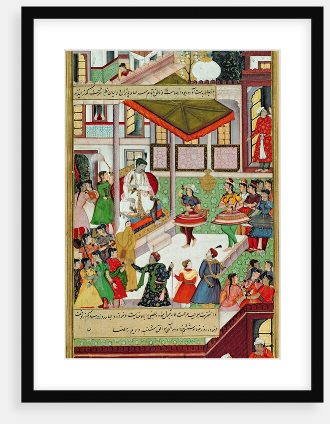 Dancing girls taken from Baz Bahadur's palace at Malwa, performing a Kathak dance before Akbar by Indian School