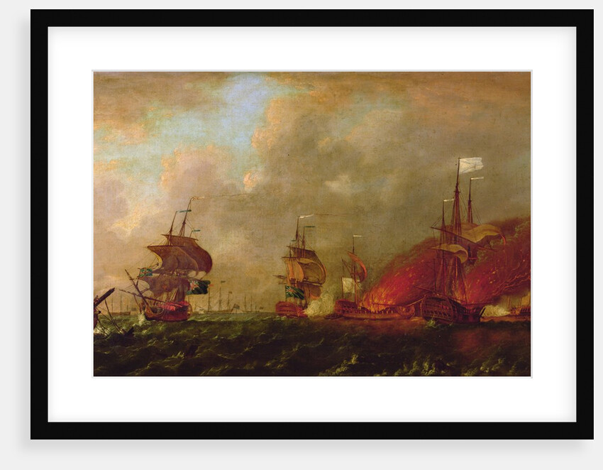 Lord Howe and the Comte d'Estaing off Rhode Island, 9th August 1778 by Robert Wilkins