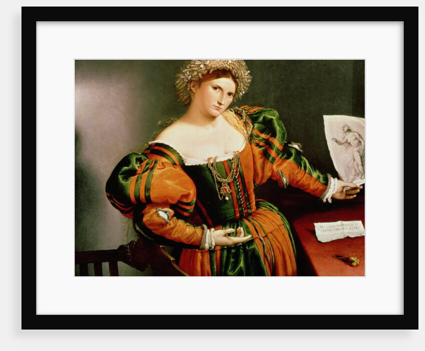 A Lady with a Drawing of Lucretia, c.1530-33 by Lorenzo Lotto