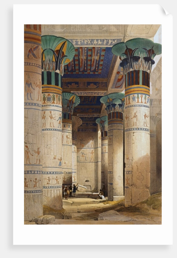 View under the Grand Portico, Philae by David Roberts