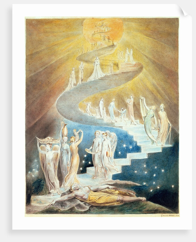 Jacob's Ladder, 1800-03 by William Blake