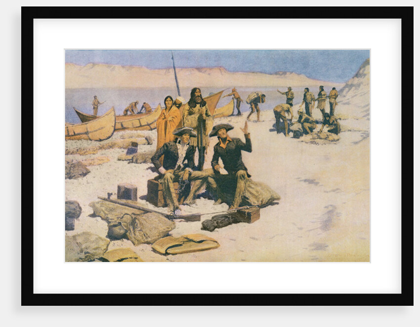 Lewis and Clark at the mouth of the Columbia River, 1805 by Frederic Remington