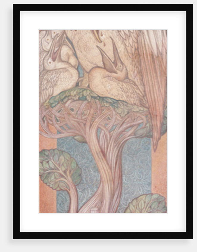 The Pelican, cartoon for stained glass for the William Morris Company, 1880 by Edward Coley Burne-Jones
