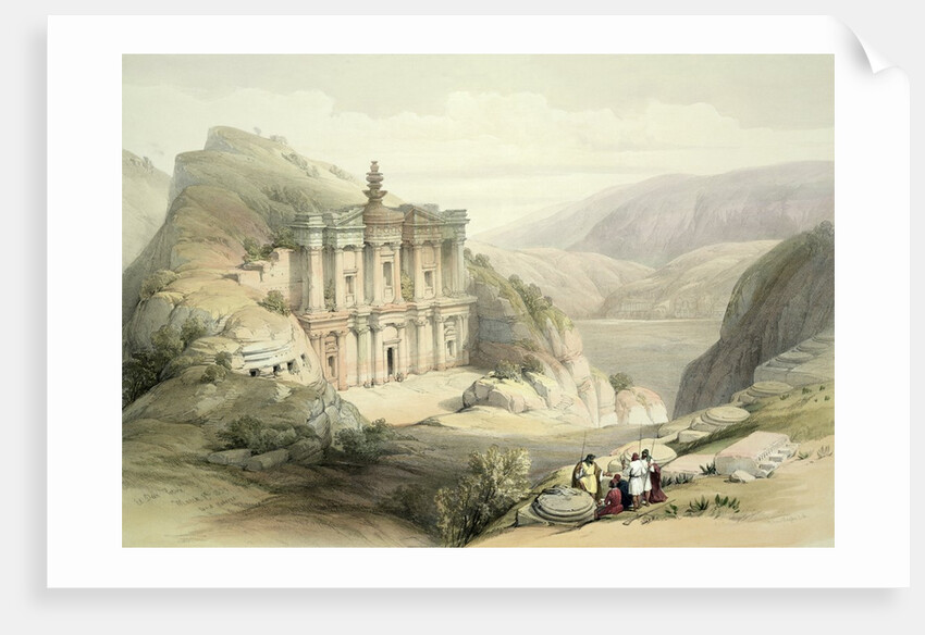 El Deir, Petra, March 8th 1839 by David Roberts