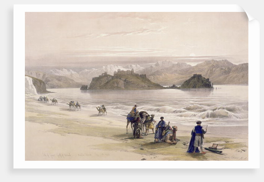 Isle of Graie, Gulf of Akabah, Arabia Petraea, February 27th 1839 by David Roberts