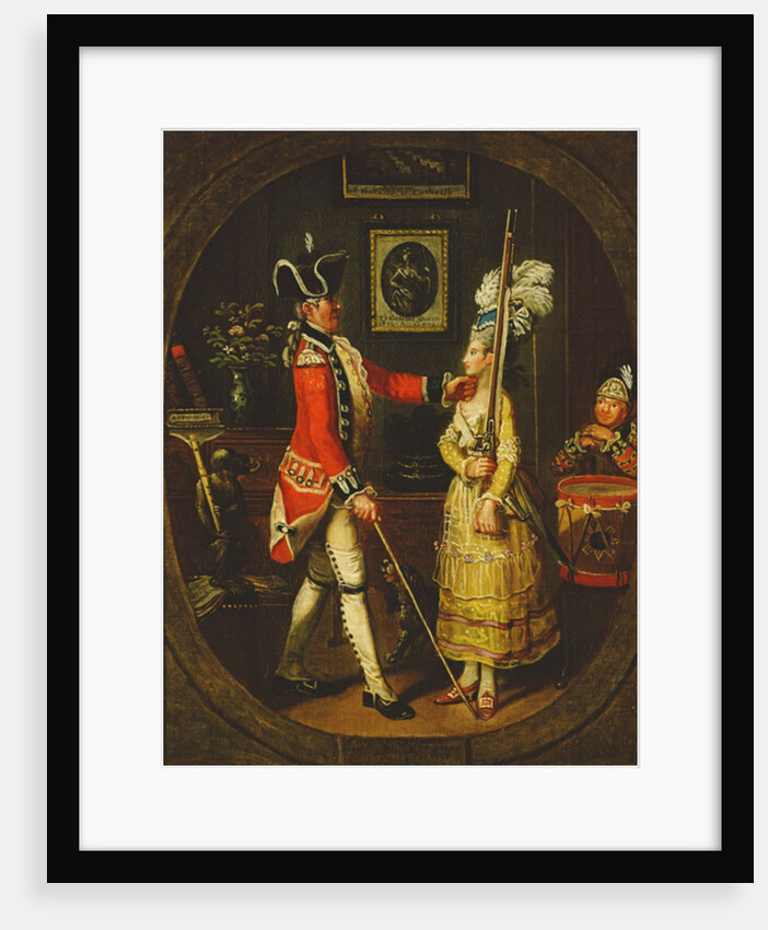 Corporal Cartouch teaching Miss Camp-Love her Manual Exercise, 1778 by John Collet