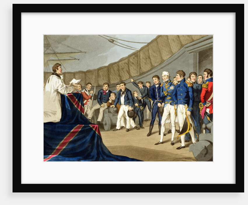 Sailors at Prayer on Board Lord Nelson's Ship After the Battle of the Nile by John Augustus Atkinson