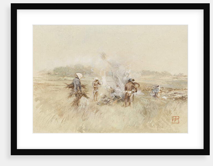 At Work Heaping Brush on Smouldering Fires, 1867-1903 by Robert Frederick Blum