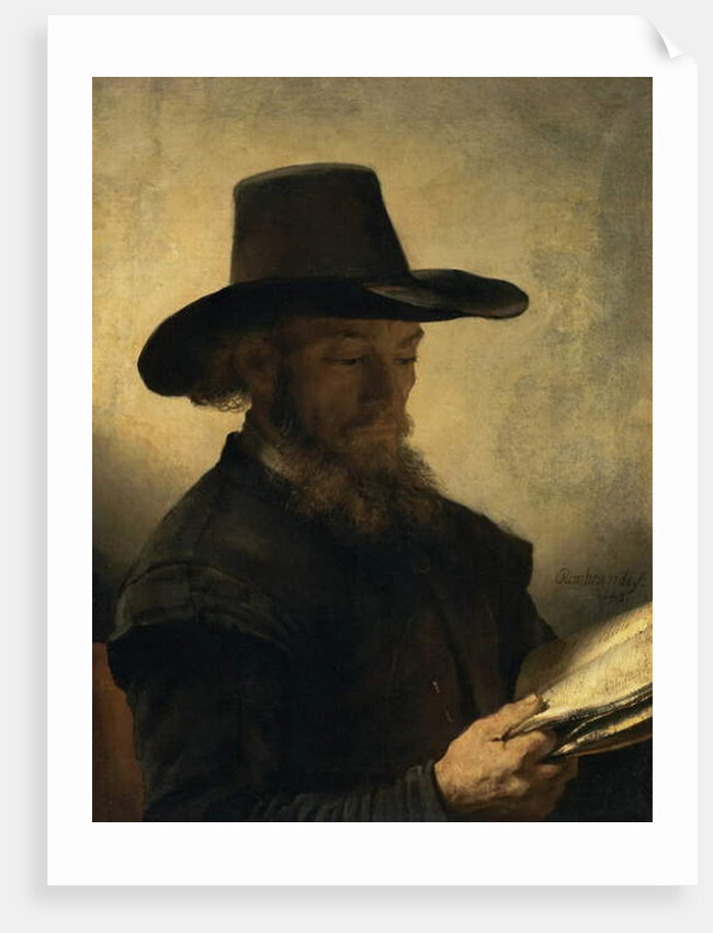 Man Reading, c.1648 by Rembrandt Harmensz. van Rijn
