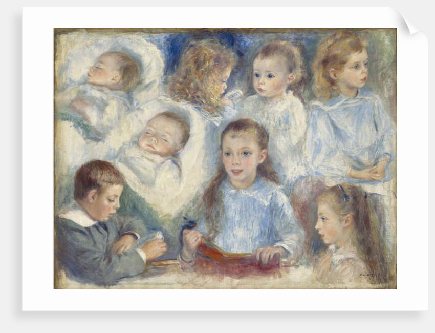 Studies of Heads, 1881 by Pierre Auguste Renoir