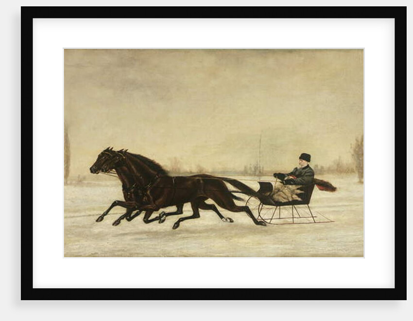 David Marsh in Horse-Drawn Sleigh in a Winter Landscape, 1880 by Peter B. West